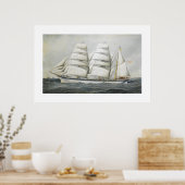 Antonio Jacobsen The British barque Dunearn Poster (Küche)