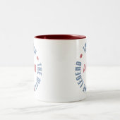 Antonio Mann-Mythos-Legende kundengerecht Zweifarbige Tasse (Mittel)