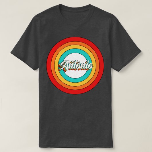 Antonio Name Shirt Vintag Antonio Circle (Design vorne)