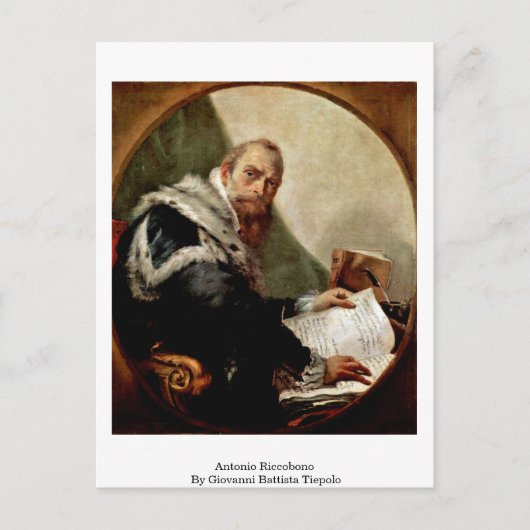 Antonio Riccobono by Giovanni Battista Tiepolo Postkarte (Vorderseite)