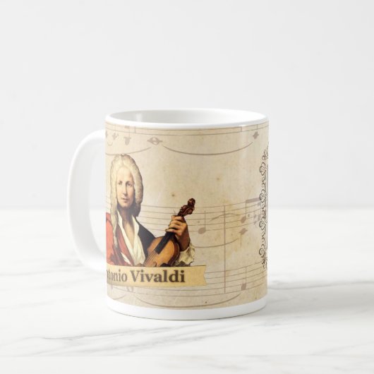 Antonio Vivaldi historische Tasse (Vorderseite Links)
