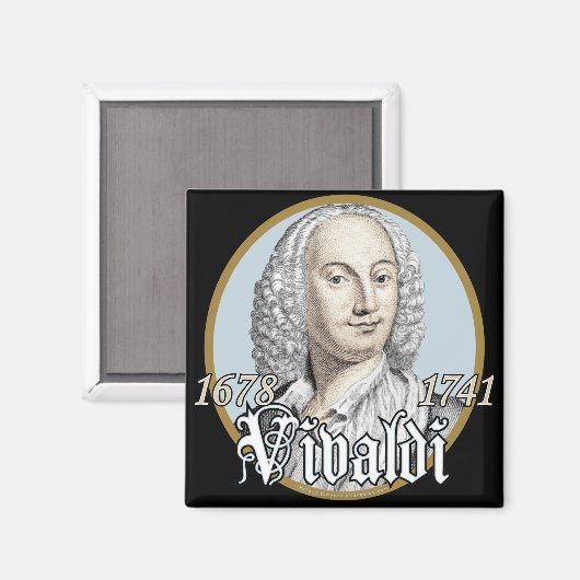 Antonio Vivaldi Magnet (Vorderseite/Rückseite)