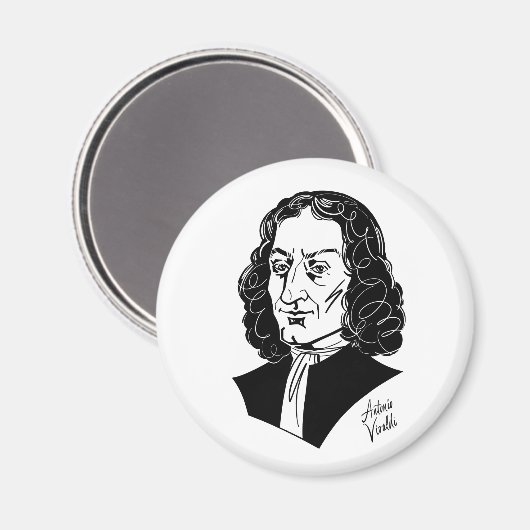 Antonio Vivaldi Magnet (Vorderseite/Rückseite)