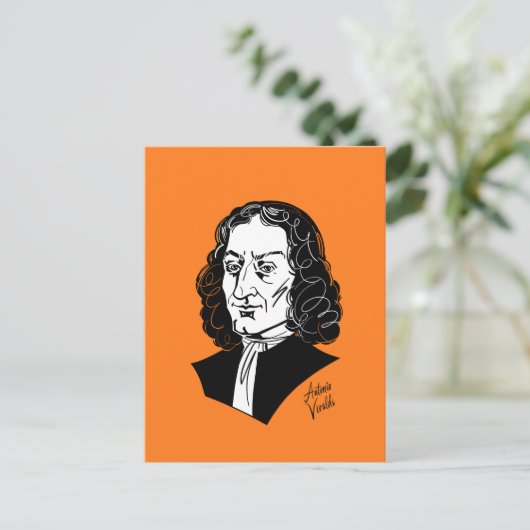 Antonio Vivaldi Postkarte (Stehend Vorderseite)