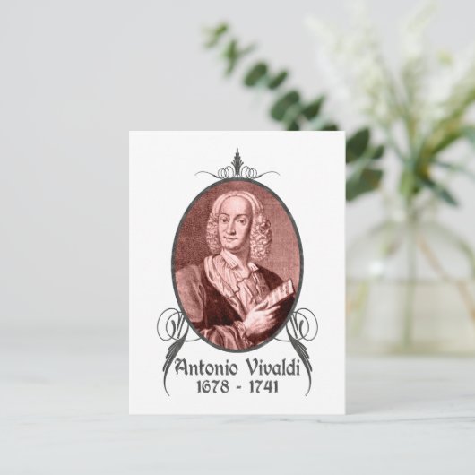 Antonio Vivaldi Postkarte (Stehend Vorderseite)