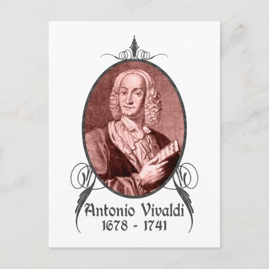 Antonio Vivaldi Postkarte (Vorderseite)
