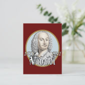 Antonio Vivaldi Postkarte (Stehend Vorderseite)