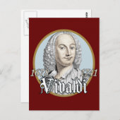 Antonio Vivaldi Postkarte (Vorne/Hinten)