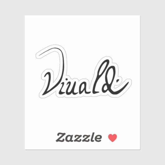 Antonio Vivaldi Signature Aufkleber (Blatt)