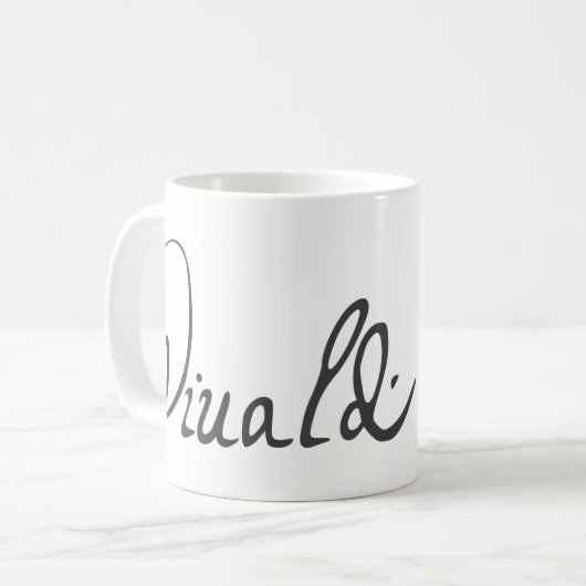 Antonio Vivaldi Signature Kaffeetasse (Vorderseite Links)