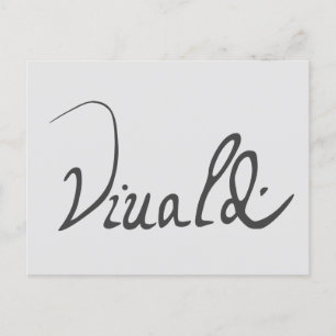 Antonio Vivaldi Signature Postkarte