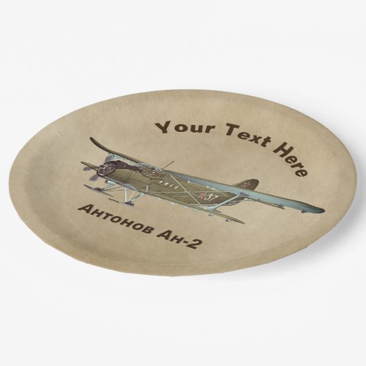 Antonov An-2-Flugzeug Pappteller (Schrägansicht)