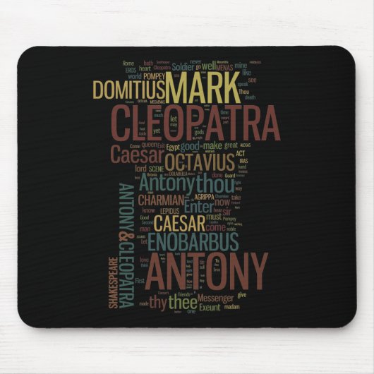 Antony- und Kleopatra-Wort-Mosaik Mousepad (Vorne)