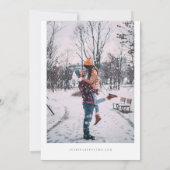 ANTORA Moderne Hochzeit des Schwarz-weißen Pinieng Einladung (Rückseite)