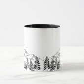 ANTORA Schwarz-Weiß-Gebirge Hochzeitsnamen Tasse (Zentrum)