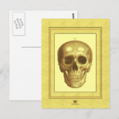 Antque Skull Postkarte (Vorne/Hinten)