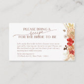 Antrag auf Brautparty von Boho Floral Begleitkarte (Vorderseite)