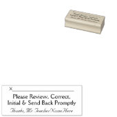 Antrag auf Dokumentenprüfung und Name des Erzieher Gummistempel (Stempel)