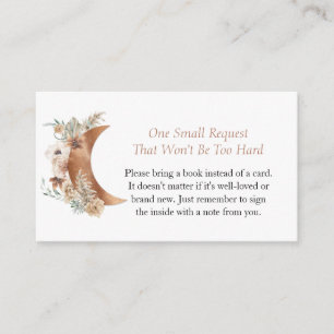 Antrag auf ein neutrales Babyduschbuch für Boho Ge Begleitkarte