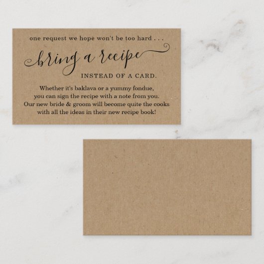 Antrag auf Erteilung eines Rezept für die Einladun Begleitkarte (Vorne/Hinten)