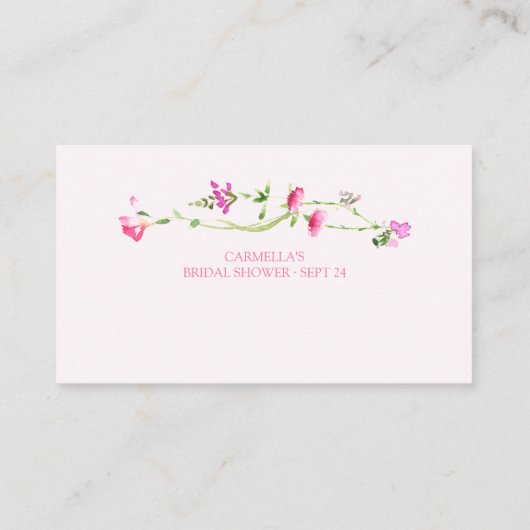 Antrag auf Erteilung eines Rezept für die Wildblum Begleitkarte (Rückseite)