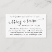 Antrag auf Erteilung eines Rezepts für Brautdusche Begleitkarte (Vorderseite)