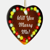 Antrag-Herz-Licht, heiraten Sie mich? Keramikornament (Rechts)