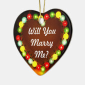 Antrag-Herz-Licht, heiraten Sie mich? Keramikornament (Links)