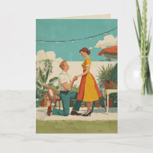 Antrag im Vintage-Garten-Moment Karte