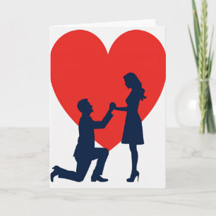 Antrag Liebe Rote Folienkarte Karte