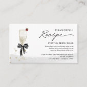 Antragsformular für Champagner-Brautparty Begleitkarte (Vorderseite)