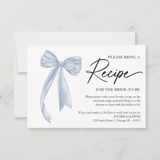 Antragsformular für das Blaue Brautparty Einladung (Vorderseite)