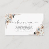 Antragskarte für Blumenzapfel aus Elfenbein und Bl Begleitkarte (Vorderseite)