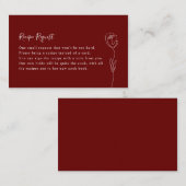 Antragskarte für botanische Blumenbezeichnungen Visitenkarte (Vorne/Hinten)