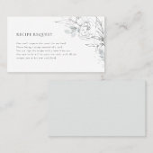 Antragskarte für botanische Blumenbezeichnungen Visitenkarte (Vorne/Hinten)