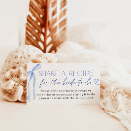 Antragskarte für das Blue Bow-Brautparty Begleitkarte