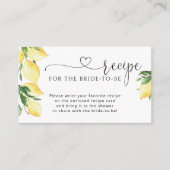 Antragskarte für das Brautparty von Lemon Begleitkarte (Vorderseite)