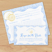 Antragskarte für Rezept für Lemon & Blue Brautpart Begleitkarte