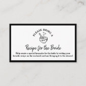 Antragskarte für Rezept Schwarz-Weiß-Brautparty Begleitkarte (Vorderseite)