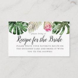 Antragskarte für tropisches Brautparty Begleitkarte