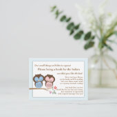 Antragskarte für zwei Babyduschen Begleitkarte (Stehend Vorderseite)