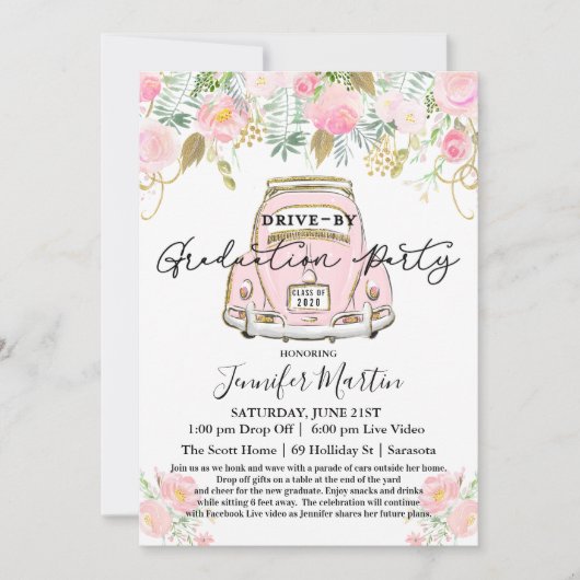 Antrieb durch virtuelle Einladung der Graduierungs (Vorderseite)