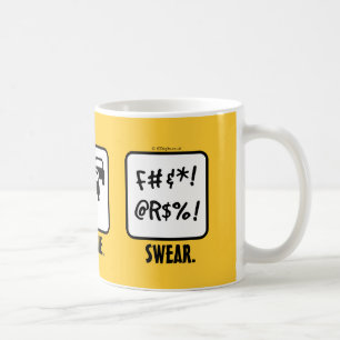 Antrieb. Reihe. Schwören Sie Kaffeetasse