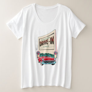 Antriebsfilm im Stil der 50er Jahre Große Größe T-Shirt