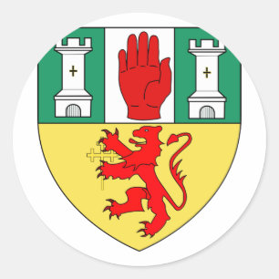 Antrim-Arme, Irland Runder Aufkleber