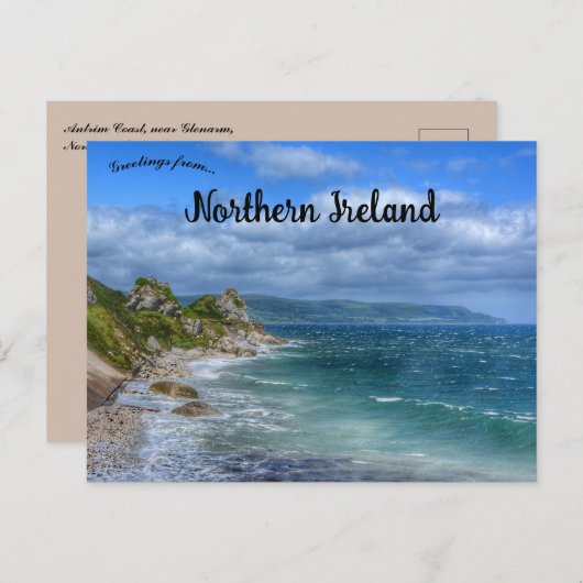 Antrim Coast Near Glenarm Northern Ireland Postkarte (Vorne/Hinten)