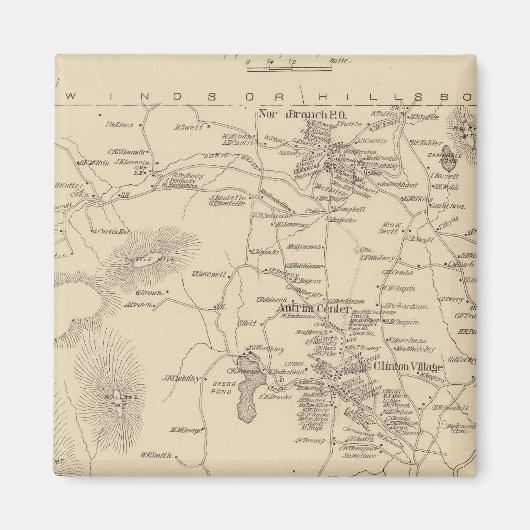Antrim, Hillsborough Co Magnet (Vorne)