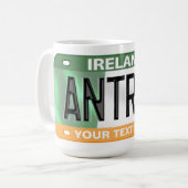 Antrim Ireland Custom License Plate Kaffeetasse (Vorderseite Links)