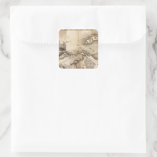 Antrim, Raghery Quadratischer Aufkleber (Tasche)