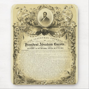 Antrittsrede von Abraham Lincoln am 4. März 1865 Mousepad